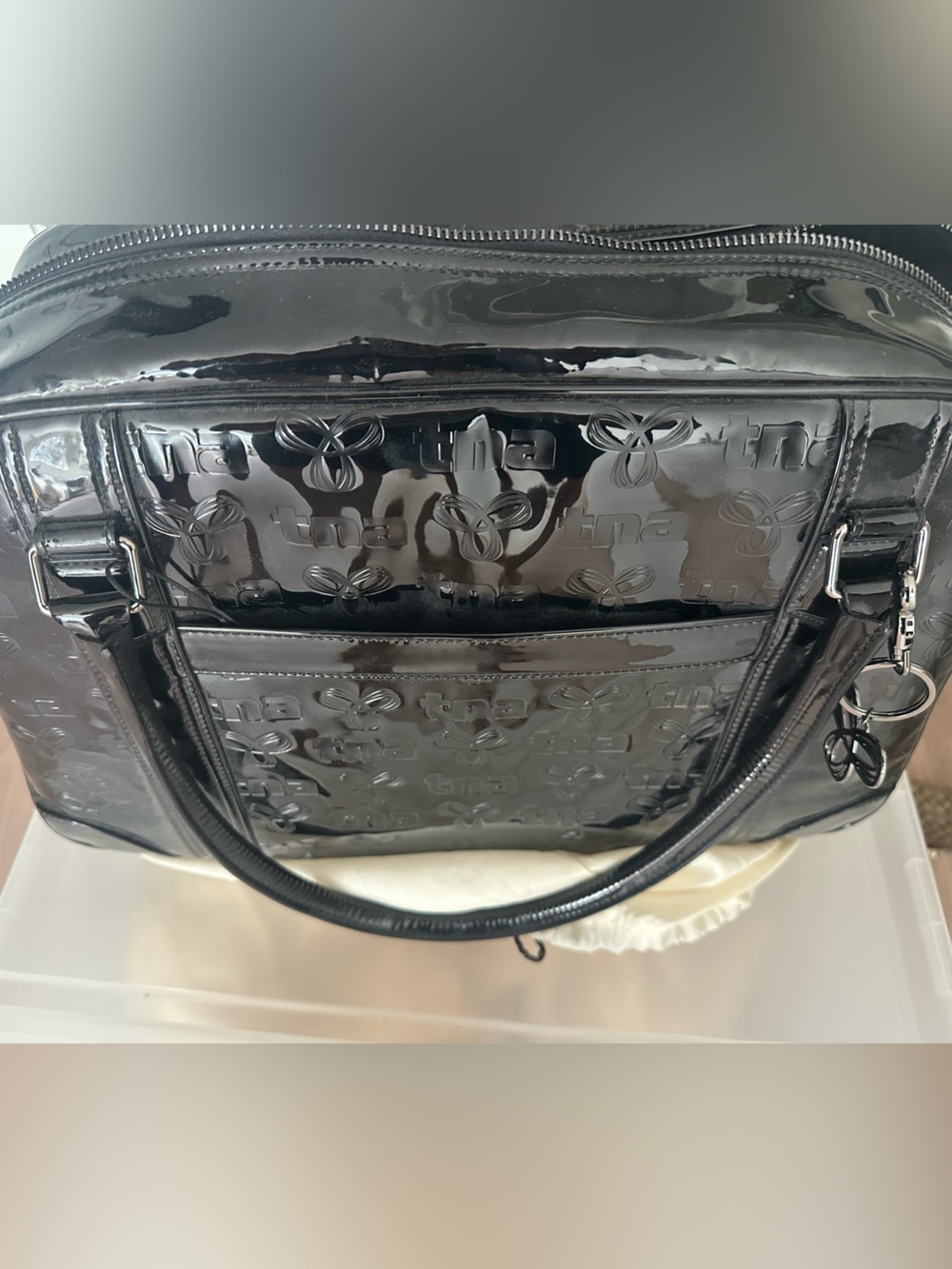40th anniversary special TNA Black Patent Embossed Tote